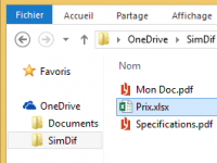 Sur ordinateur, utilisez l'explorateur de fichiers pour ajouter des documents dans votre OneDrive.