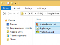 Sur ordinateur, utilisez l'explorateur de fichier pour ajouter des documents dans votre Google Drive.